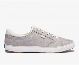 Keds Center II Chambray Stripe Sneakers Damen Grau | HDS843925