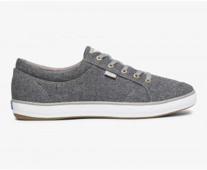 Keds Center Slub Sneakers Damen Grau | JXM062384