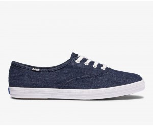 Keds Champion Eco Denim Sneakers Damen Blau | OSM487962