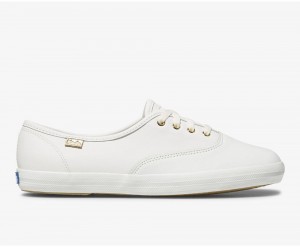 Keds Champion Luxe Leder Sneakers Damen Weiß | GQO219845