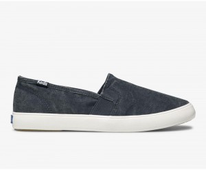 Keds Clipper Washed Solids Slip On Damen Navy | THD836214