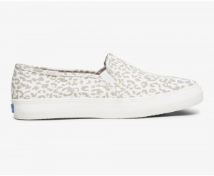 Keds Double Decker Animal Slip On Damen Leopard | AIL250416