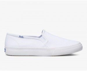 Keds Double Decker Canvas Slip On Damen Weiß | WIA091634