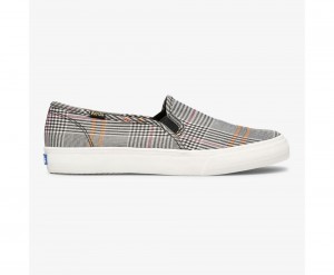 Keds Double Decker Plaid Slip On Damen Schwarz Mehrfarbig | UCO701684