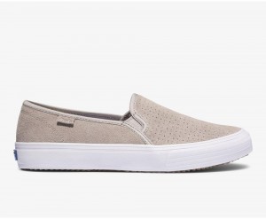 Keds Double Decker Wildleder Slip On Damen Grau | DTS231745