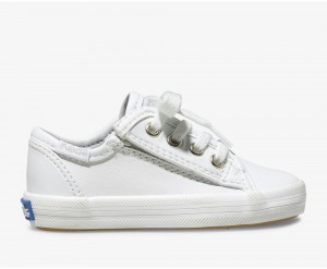 Keds Kickstart Jr. Leder Sneakers Mädchen Weiß | WRV786495