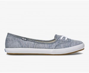 Keds Teacup Chambray Slip On Damen Blau | ZGL921835