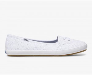 Keds Teacup Eyelet Slip On Damen Weiß | WNM682574