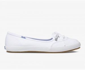 Keds Teacup Twill Slip On Damen Weiß | TIS703986