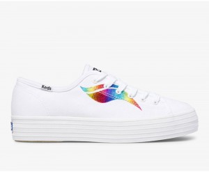 Keds Triple Kick Rainbow Wave Sneakers Damen Weiß | CEI735684