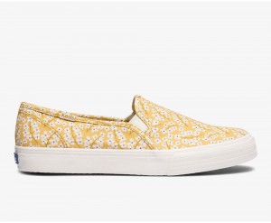 Keds Washable Double Decker Floral Slip On Damen Gelb | IUG648507