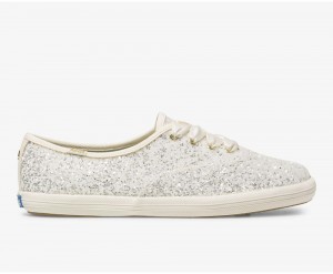 Keds x Kate Spade New York Champion Glitter Sneakers Damen Weiß | HTD593872