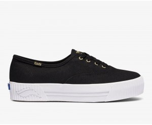 Keds x Organic Baumwoll Triple AMP Sneakers Damen Schwarz | GVO374589