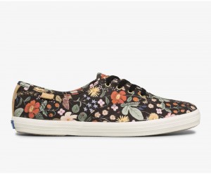 Keds x Rifle Paper Co. Champion Strawberry Fields Sneakers Damen Schwarz Mehrfarbig | TLW245871