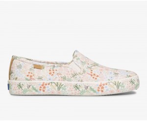 Keds x Rifle Paper Co. Double Decker Meadow Slip On Damen Weiß Mehrfarbig | CQV089217