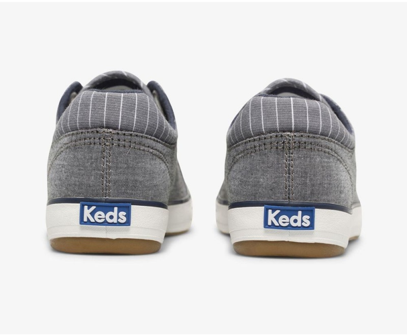 Keds Center II Chambray Stripe Sneakers Damen Navy | SHQ845106