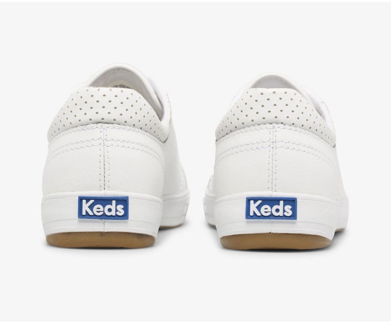 Keds Center II Leder Sneakers Damen Weiß | YHO721480