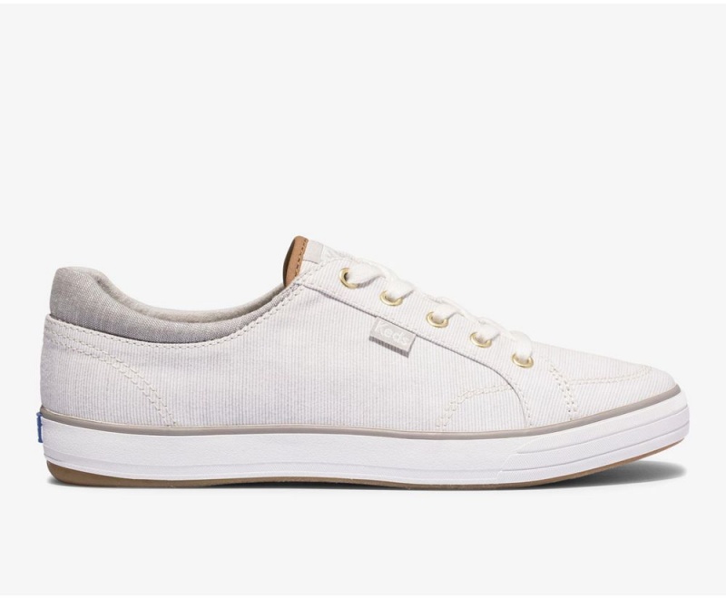 Keds Center II Subtle Stripe Sneakers Damen Weiß | IOF932685