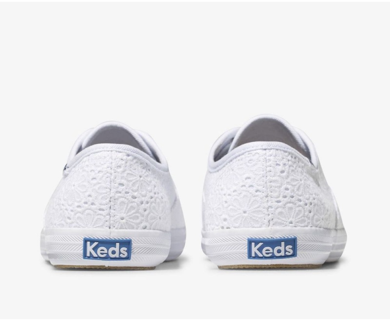 Keds Champion Daisy Eyelet Sneakers Damen Weiß | RVC639208