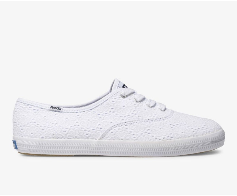 Keds Champion Daisy Eyelet Sneakers Damen Weiß | RVC639208