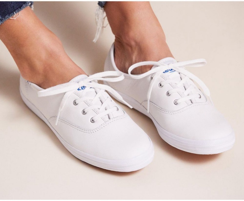 Keds Champion Original Leder Sneakers Damen Weiß | IOC765948