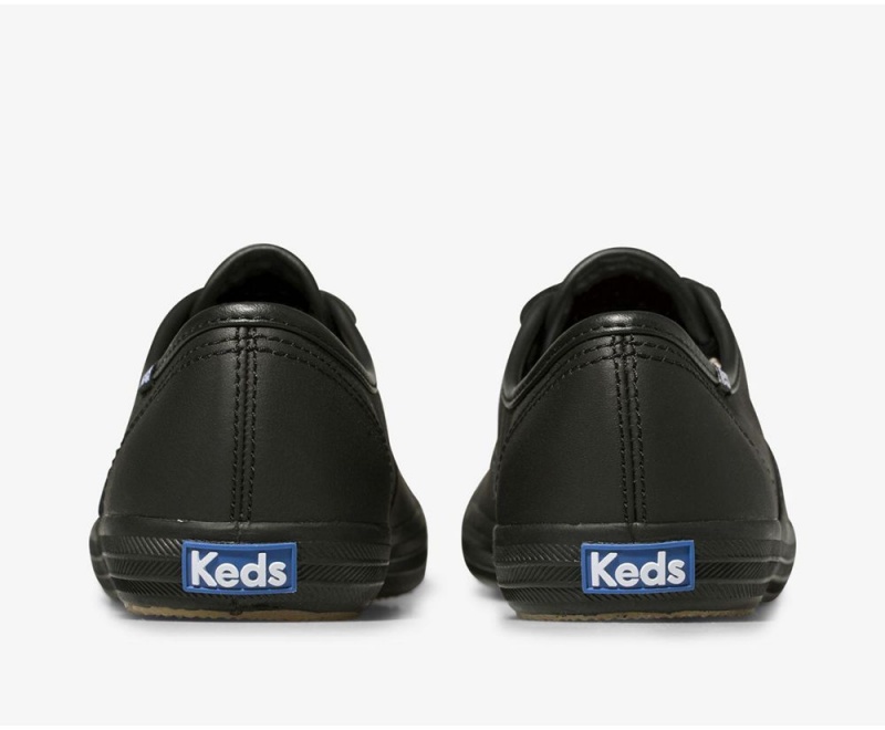 Keds Champion Original Leder Sneakers Damen Schwarz | QME750691