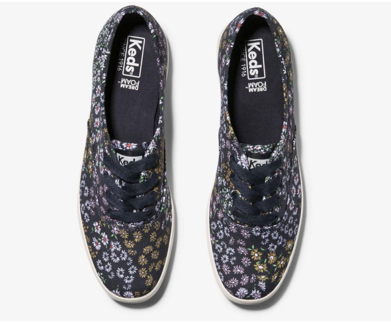 Keds Champion TRX Floral Sneakers Damen Navy | XNY162597