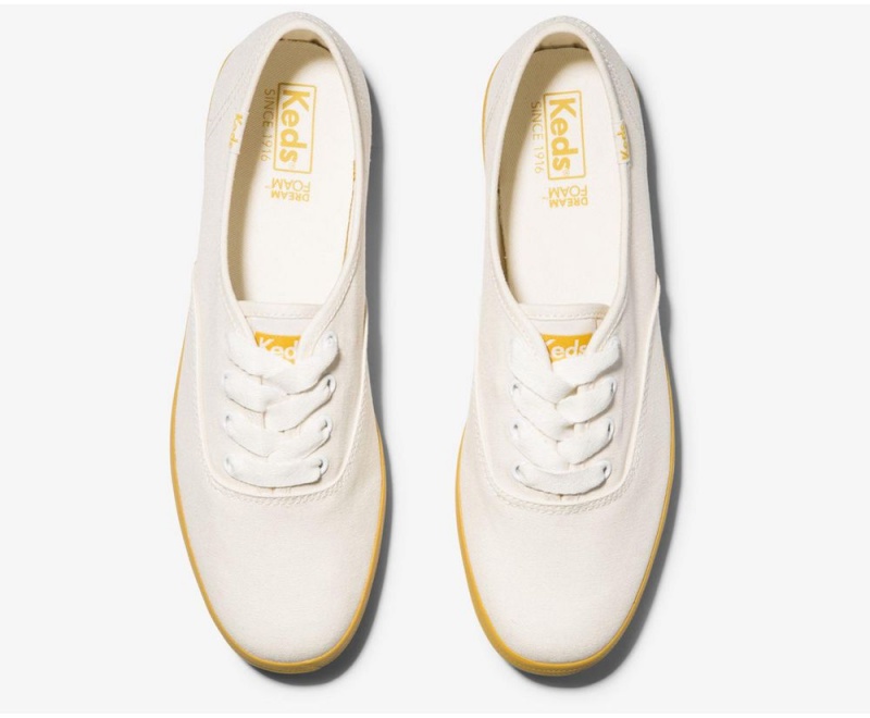 Keds Champion TRX Sneakers Damen Weiß Gelb | IWL194375