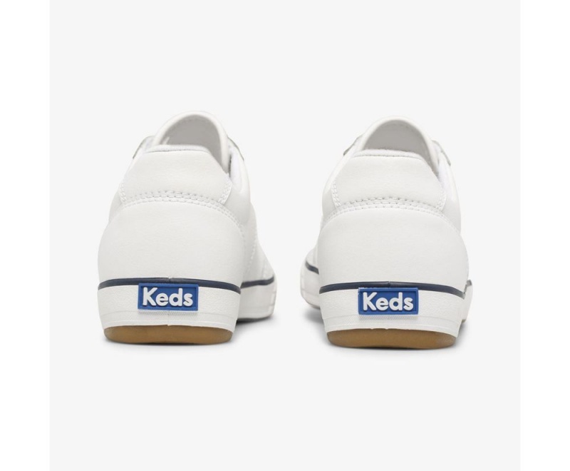 Keds Courty II Leder Sneakers Damen Weiß | EGC217846