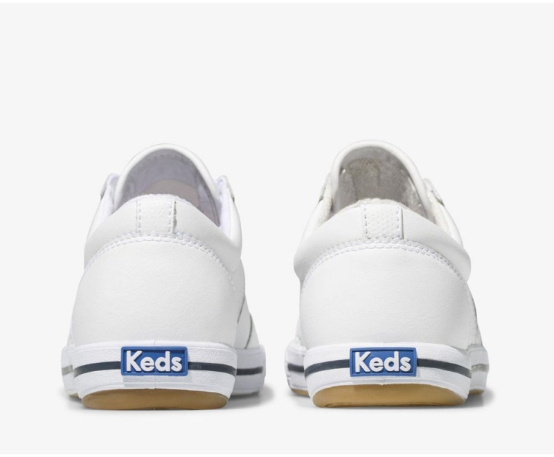 Keds Courty Leder Sneakers Damen Weiß | QNY035617