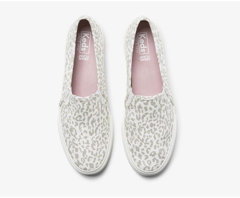 Keds Double Decker Animal Slip On Damen Leopard | AIL250416