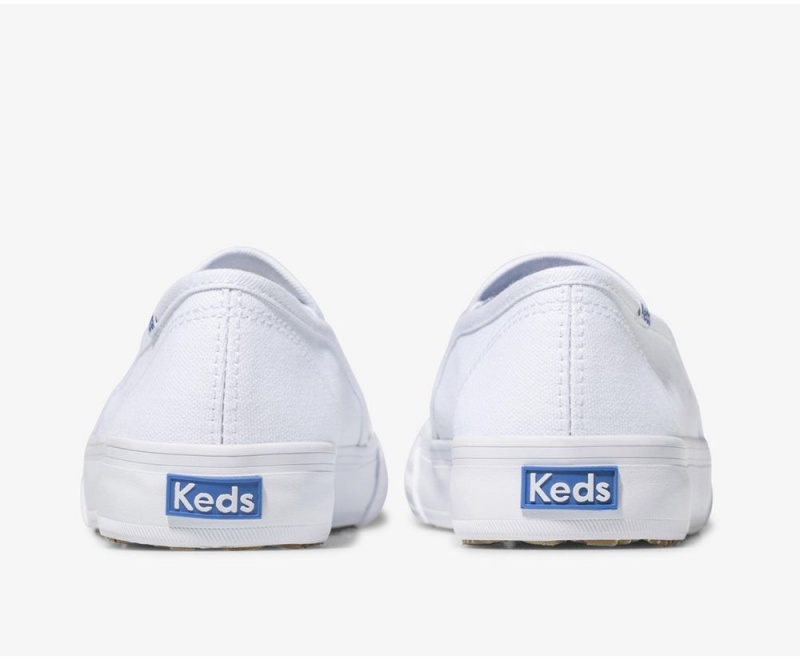 Keds Double Decker Canvas Slip On Damen Weiß | WIA091634