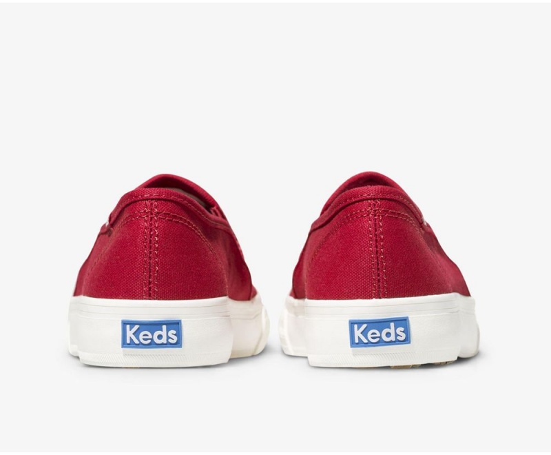 Keds Double Decker Canvas Slip On Damen Rot | THP187056