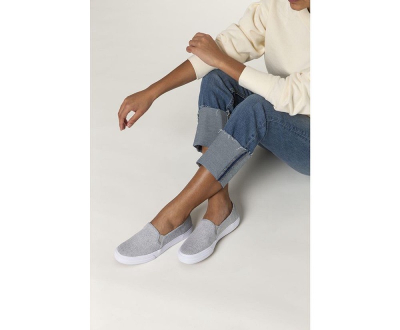 Keds Double Decker Heathered Woven Slip On Damen Grau | ZNY632718