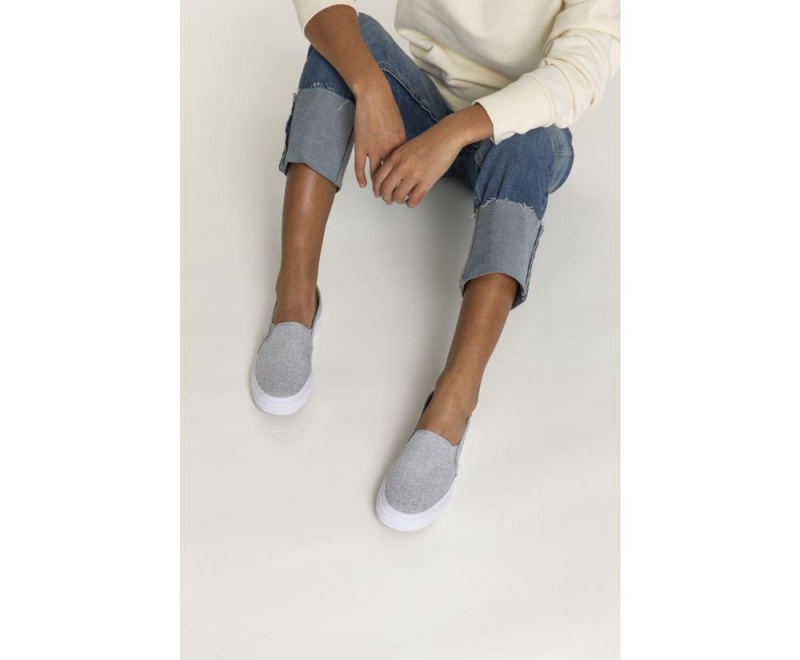 Keds Double Decker Heathered Woven Slip On Damen Grau | ZNY632718