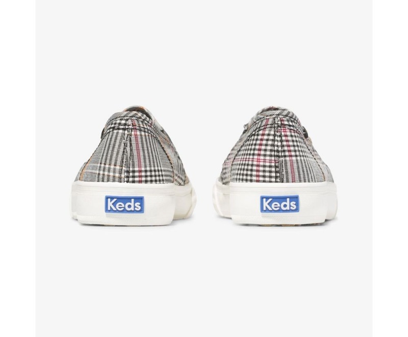 Keds Double Decker Plaid Slip On Damen Schwarz Mehrfarbig | UCO701684