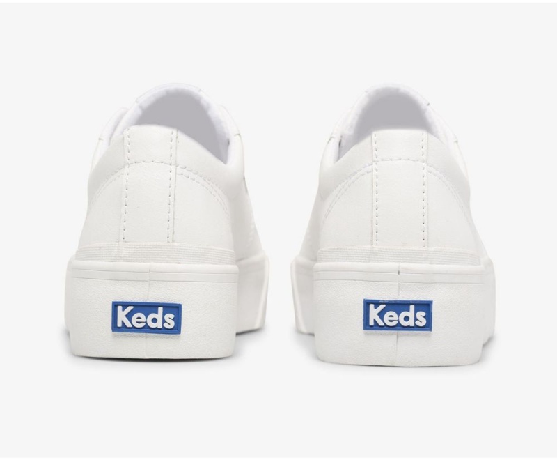 Keds Jump Kick Duo Leder Sneakers Damen Weiß | AER390674