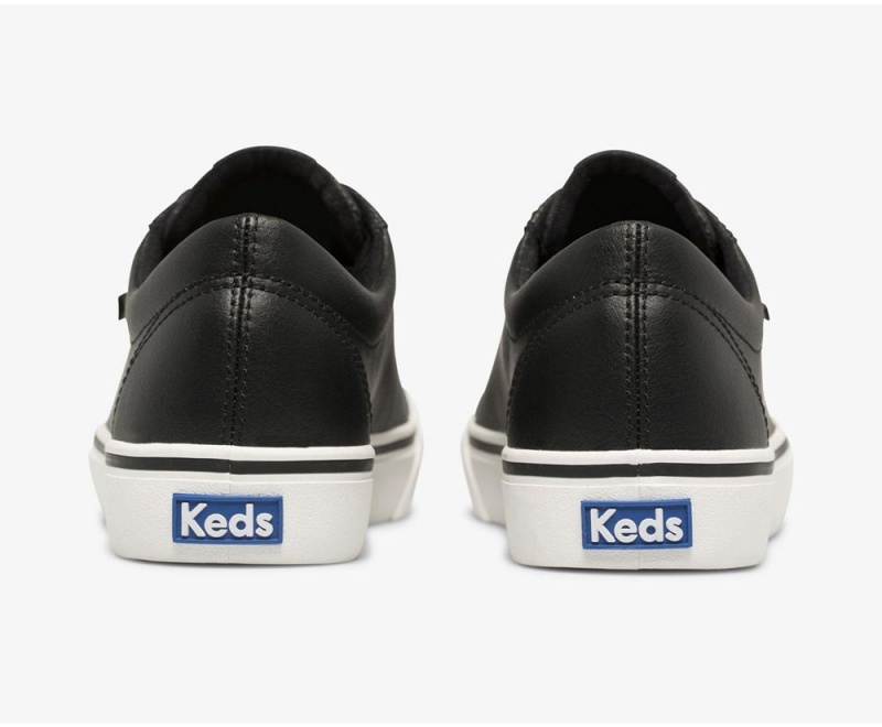 Keds Jump Kick Leder Sneakers Damen Schwarz | YQU270864