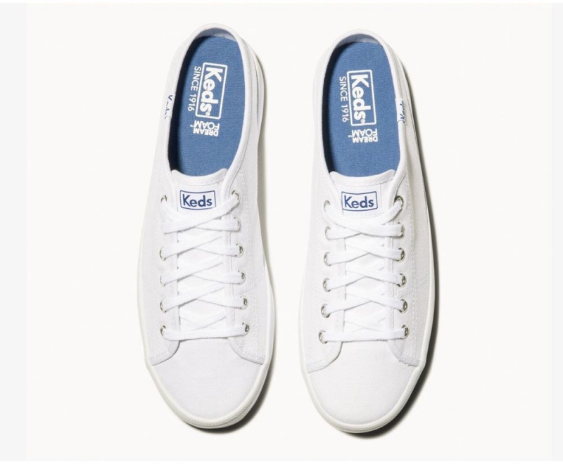 Keds Kickstart Canvas Mules Damen Weiß | ZEU269385