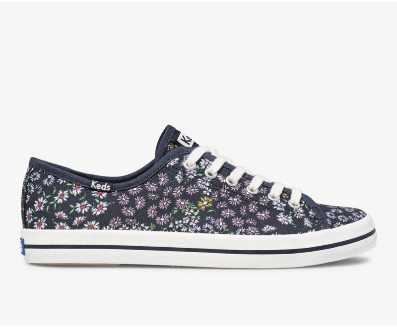 Keds Kickstart Floral Sneakers Damen Navy | HUZ931826