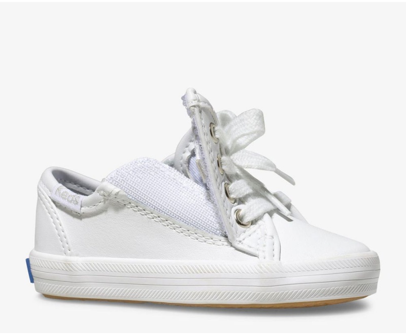 Keds Kickstart Jr. Leder Sneakers Mädchen Weiß | WRV786495