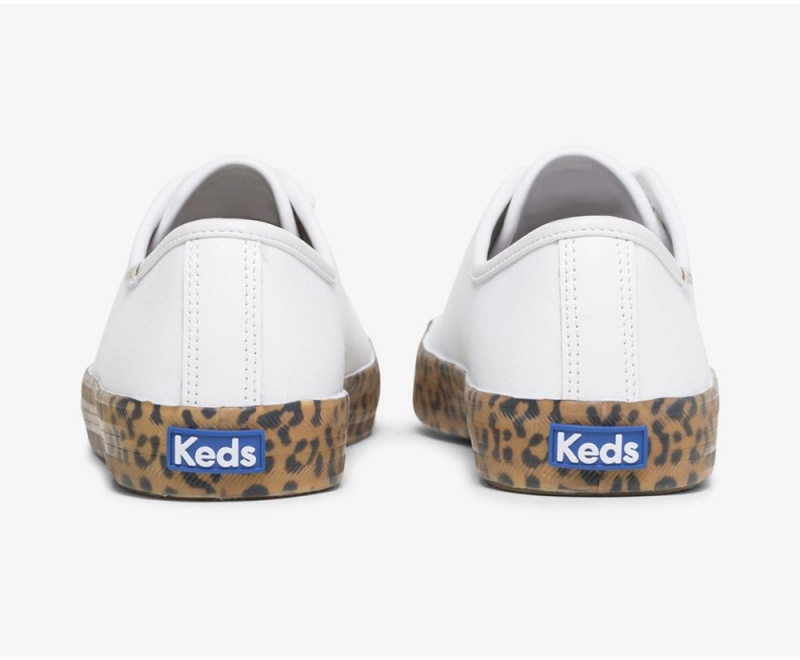 Keds Kickstart LeatherFoxing Sneakers Damen Weiß | SZQ173290