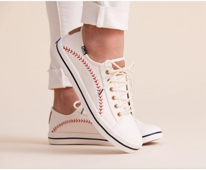 Keds Kickstart Pennant Sneakers Damen Weiß | HCL230476