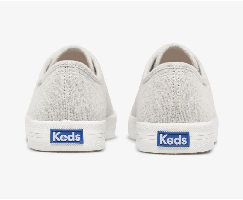 Keds Kickstart Stripey Jersey Sneakers Damen Grau | JWZ865920