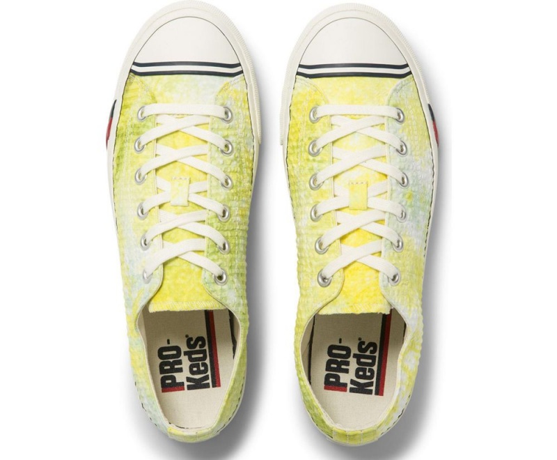 Keds Royal Lo Tie Dye Seersucker Sneakers Damen Gelb | NUD497062