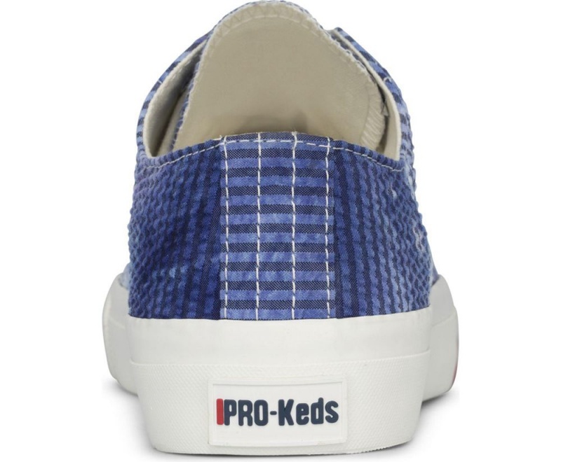 Keds Royal Lo Tie Dye Seersucker Sneakers Damen Blau | BTR702591