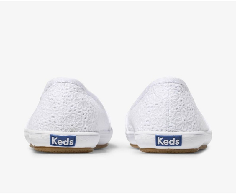 Keds Teacup Eyelet Slip On Damen Weiß | WNM682574