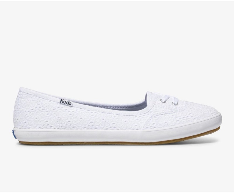 Keds Teacup Eyelet Slip On Damen Weiß | WNM682574