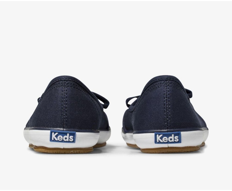 Keds Teacup Twill Slip On Damen Navy | DZK491528