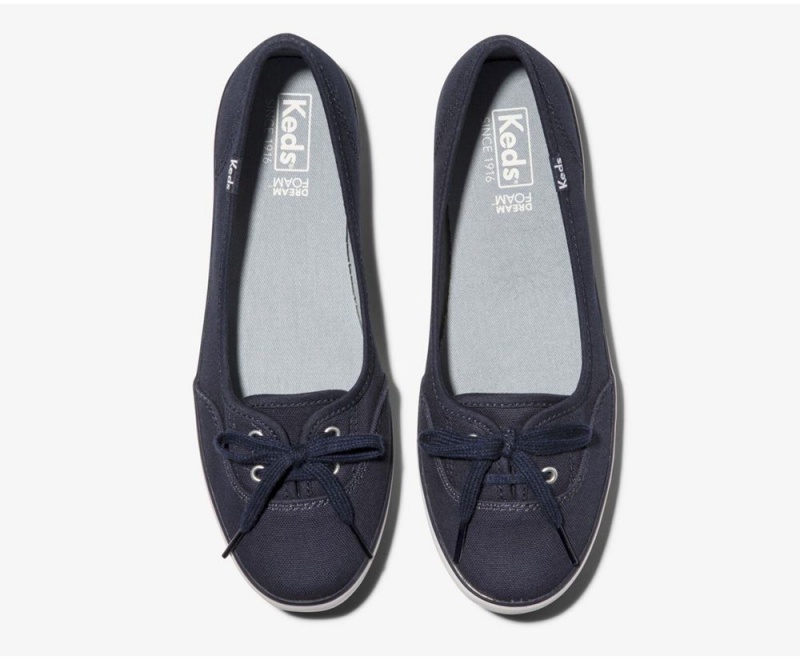 Keds Teacup Twill Slip On Damen Navy | DZK491528